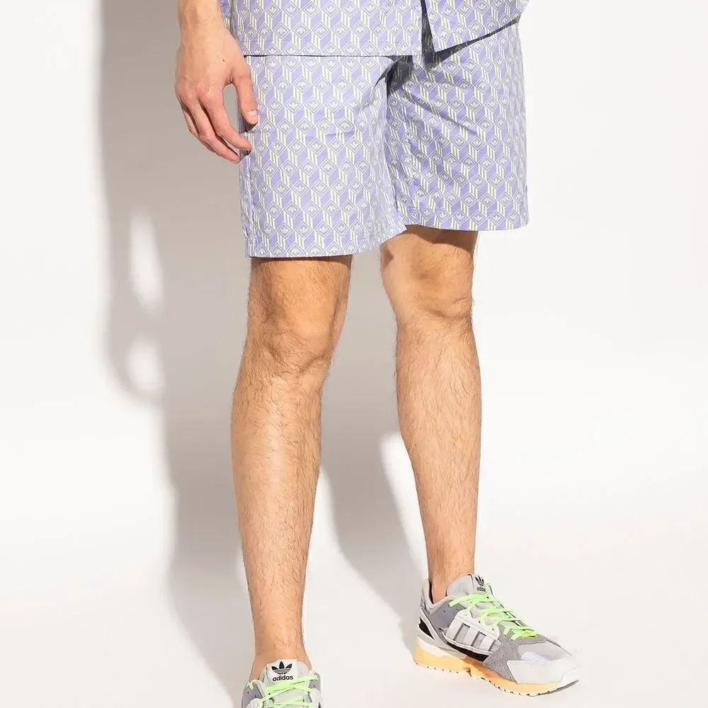 Adidas Originals Monogram Shorts Bad Bunny Forum PWR Woven Shorts Three Stripes